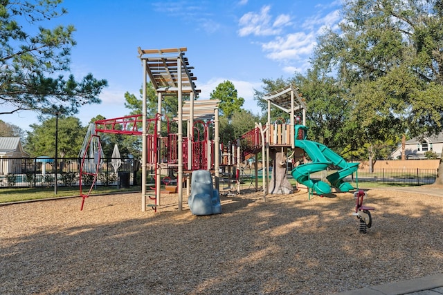 view of jungle gym