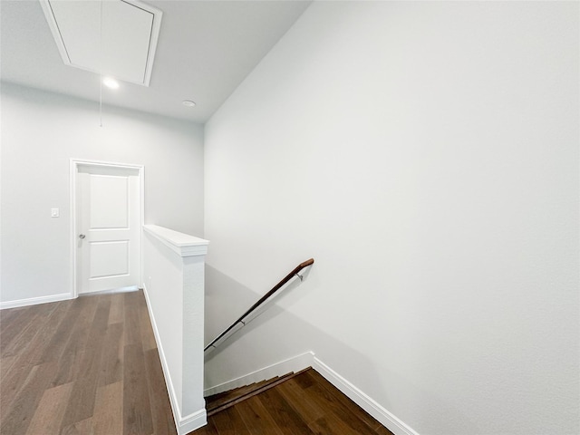 hallway with light wood-type flooring