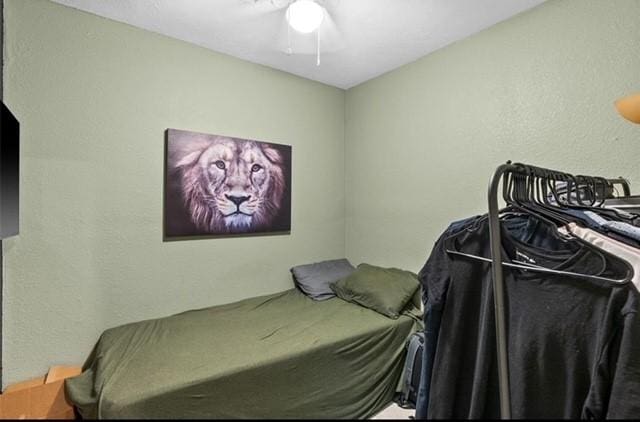 bedroom with ceiling fan