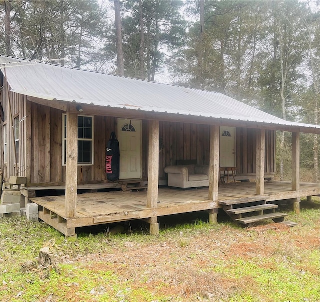 exterior space with a wooden deck