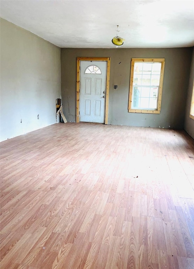 foyer entrance featuring light hardwood / wood-style flooring