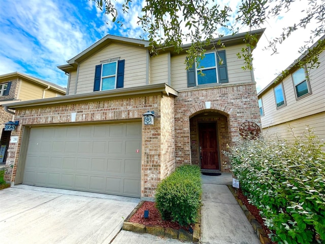 view of front of house featuring a garage