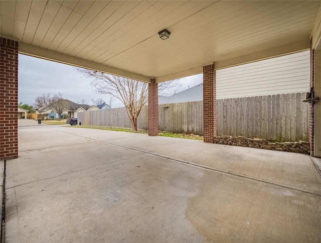 view of patio featuring a fenced backyard