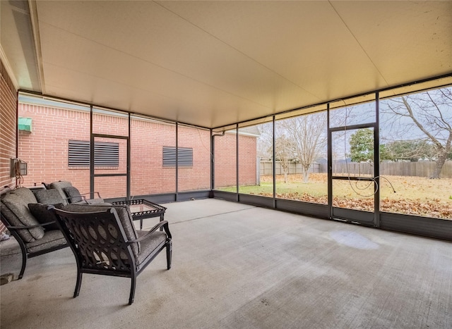 view of sunroom