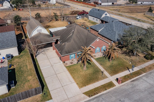 drone / aerial view with a residential view