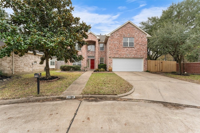 view of front property featuring a garage