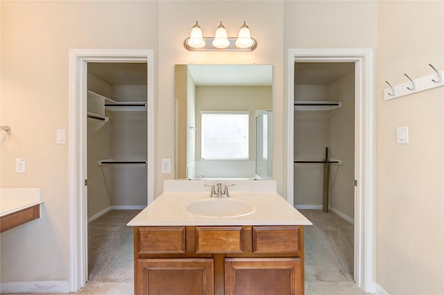 bathroom featuring vanity