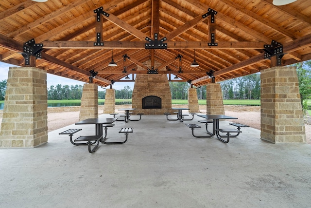 view of home's community with a patio and a gazebo