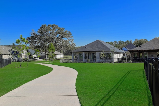 exterior space with a lawn