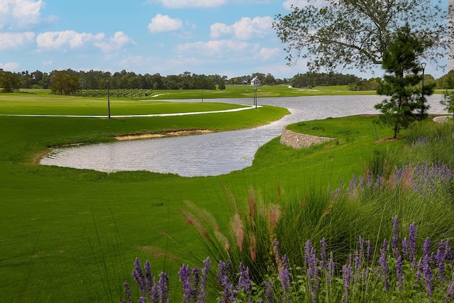 view of property's community featuring a water view