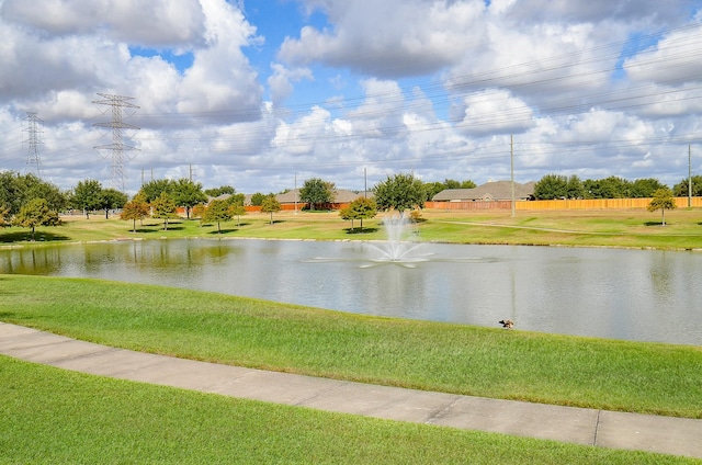 view of water feature