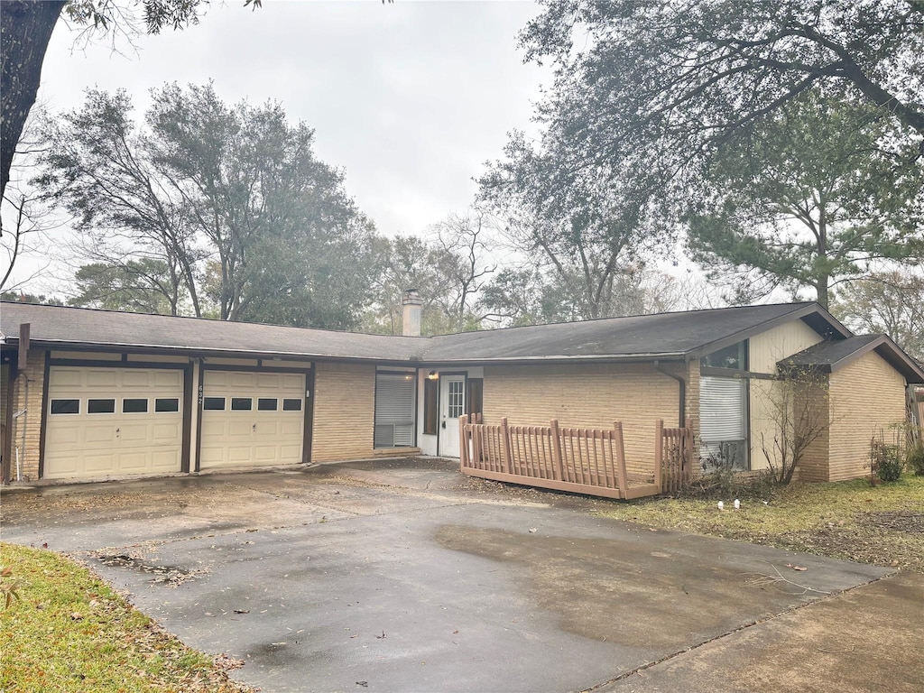 ranch-style house with a garage