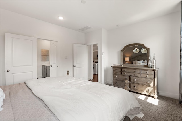 bedroom with carpet floors