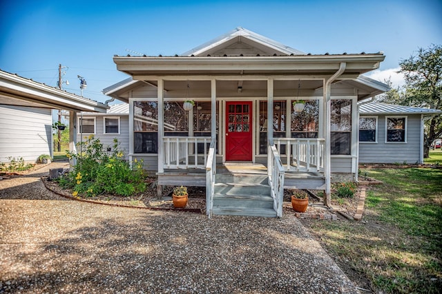 bungalow-style home featuring a porch