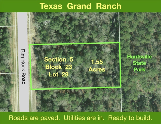 5-23-29 Rim Rock Rd, Huntsville TX, 77340 land for sale