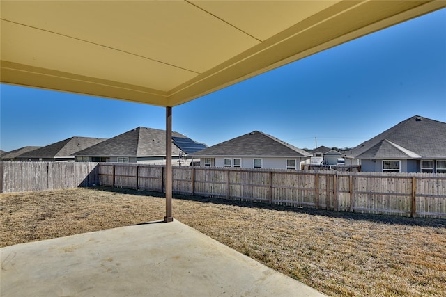 view of yard featuring a patio