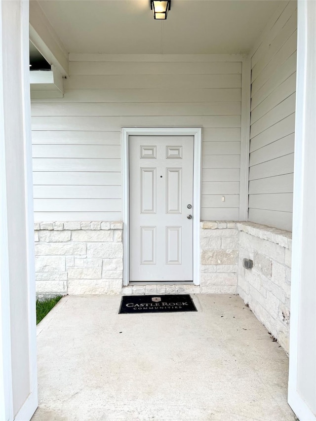 view of doorway to property