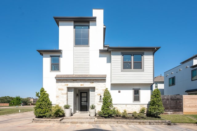 view of contemporary house