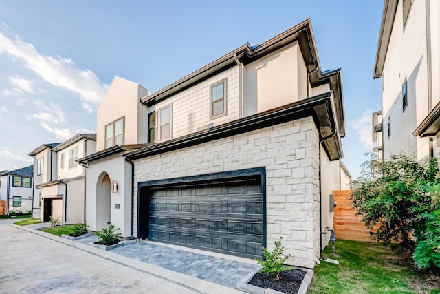 view of front of house featuring a garage