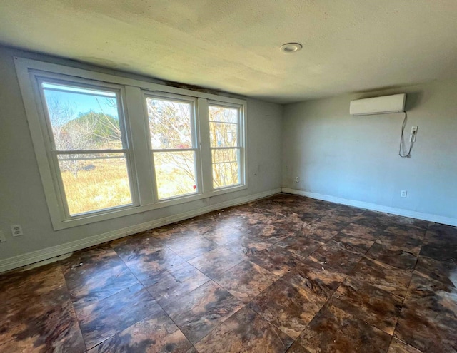 empty room with an AC wall unit