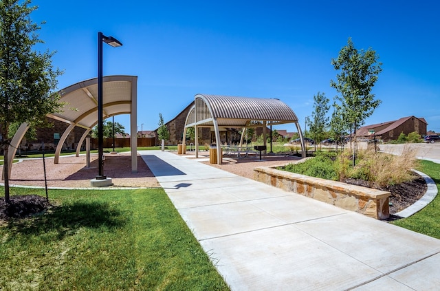 view of community with a yard