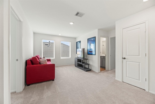 view of carpeted living room