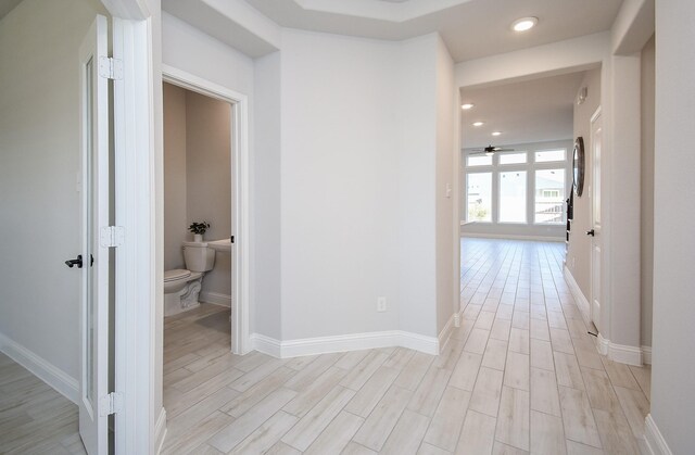 hallway featuring light hardwood / wood-style floors