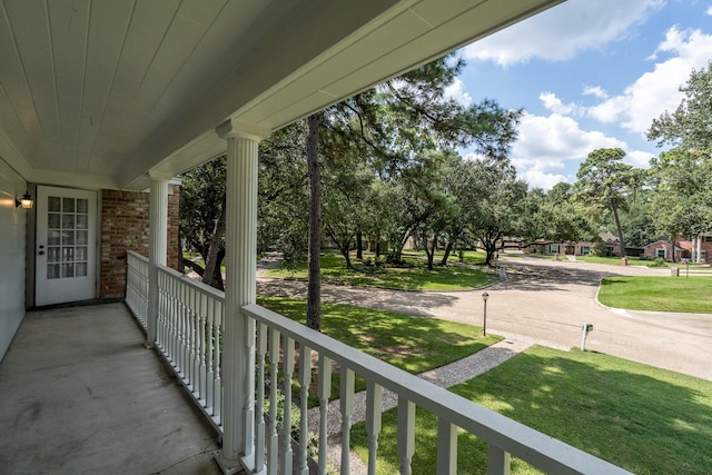 balcony with a porch