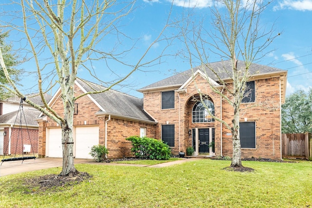 view of property featuring a front yard