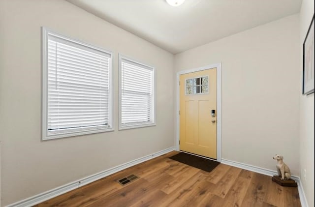 interior space featuring wood-type flooring