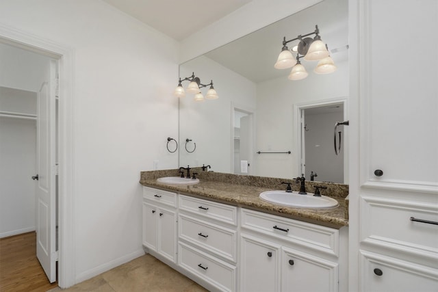 bathroom with vanity