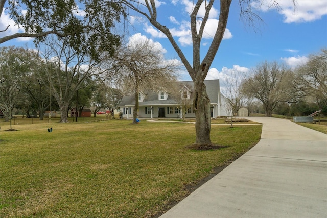 exterior space featuring a front yard