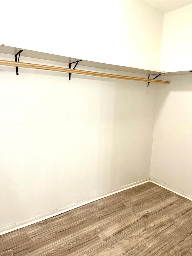 spacious closet with wood-type flooring