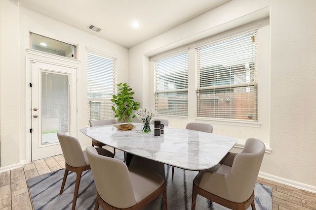 view of dining area