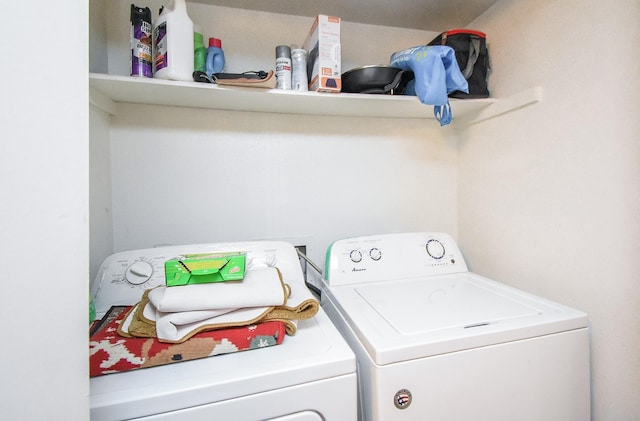 washroom featuring separate washer and dryer