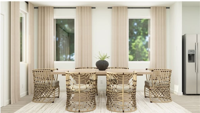 living area featuring hardwood / wood-style floors