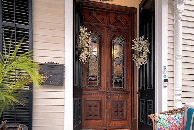 view of doorway to property