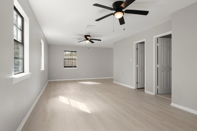 empty room featuring light wood-type flooring