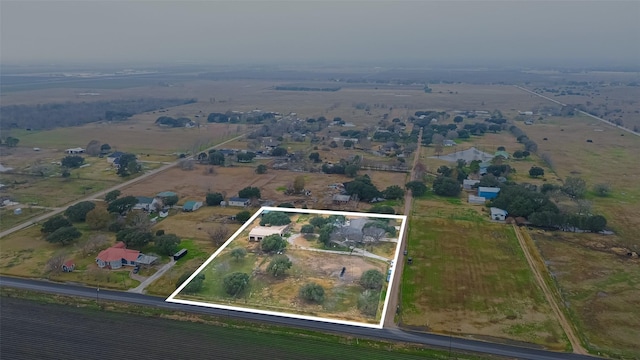 drone / aerial view featuring a rural view