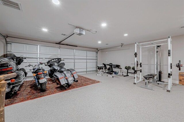 garage featuring a garage door opener