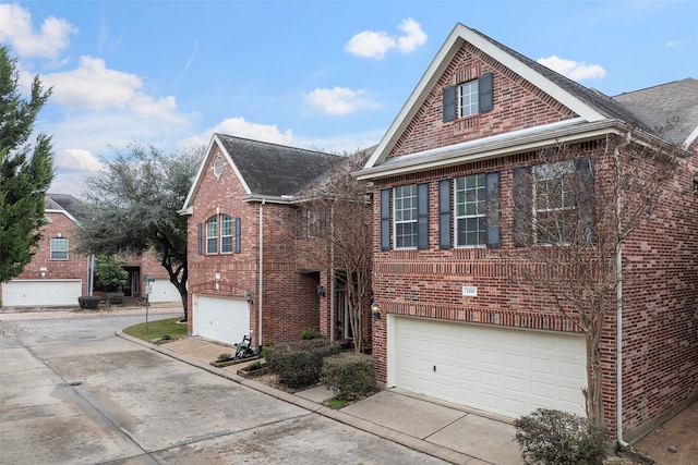 view of property with a garage