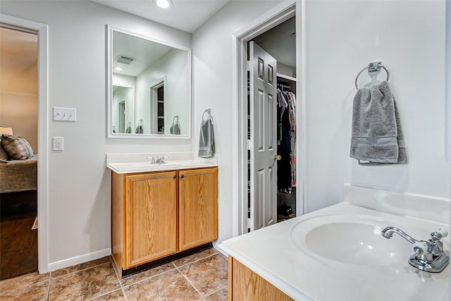 bathroom featuring vanity