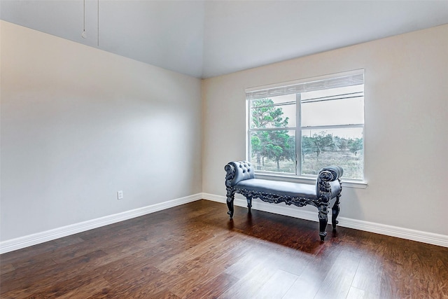 interior space featuring dark wood-type flooring