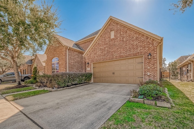 view of front property with a garage