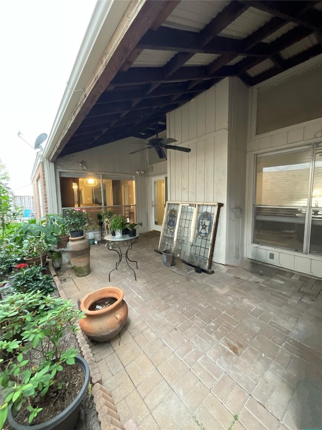 1912 Trixie Ln, Houston, TX 77042 - view of patio / terrace featuring a ceiling fan