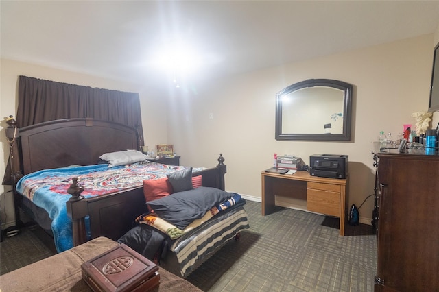 view of carpeted bedroom