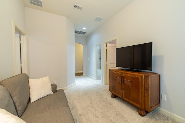 view of carpeted living room