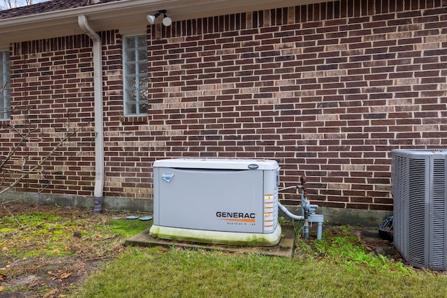 exterior details with central air condition unit