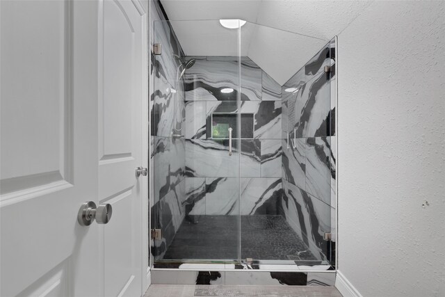 bathroom featuring walk in shower