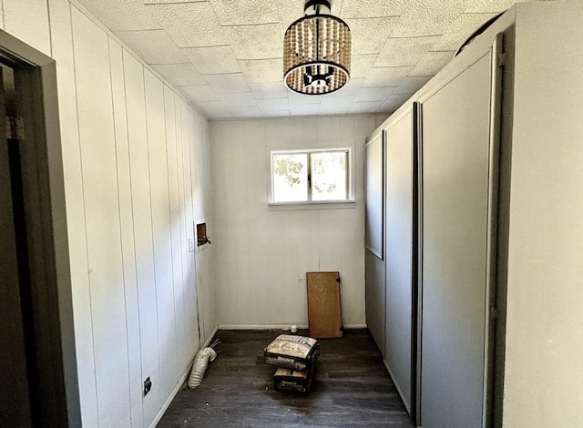 interior space featuring dark hardwood / wood-style flooring